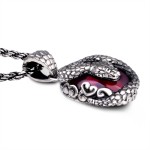 925 Silver Serpent Gemstone Pendant